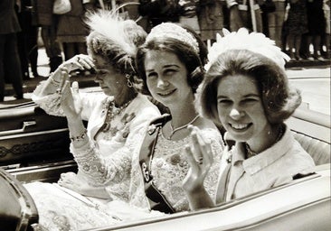 La première visite d'État de Doña Sofía avec 17 ans: Gala Din