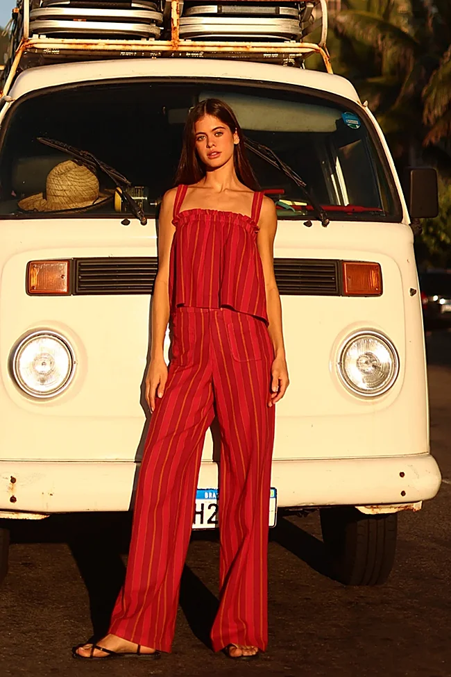 Pantalon imprimé midi (59,95 euros)