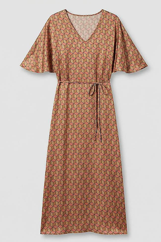 Robe midi Surkana avec détail losange.