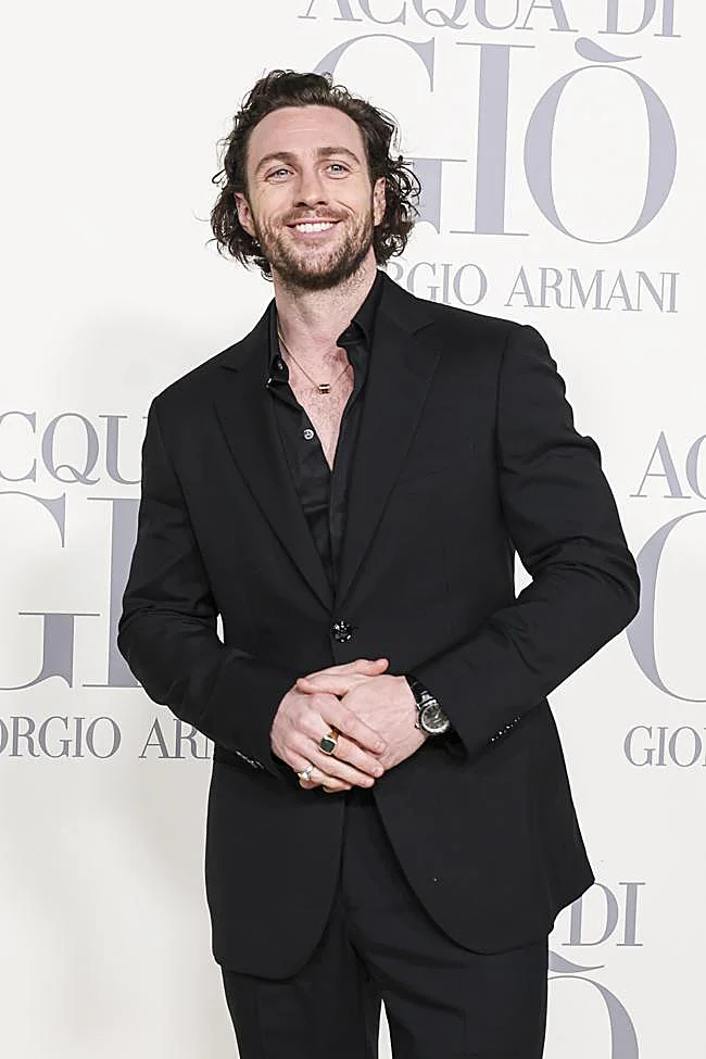 Aaron Taylor Johnson sur une image prise en 2024 lors de sa visite à Madrid.