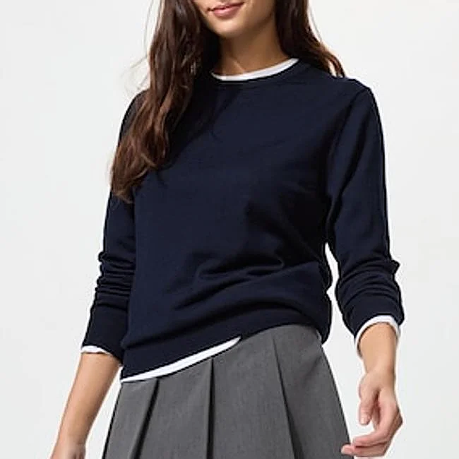 Pull en laine mérinos Uniqlo, 39,90 euros.