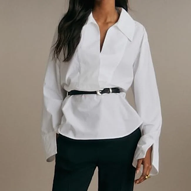 Chemise blanche de Sézane, 115 euros.