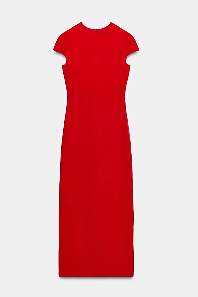 Robe rouge Zara (29,99 euros)