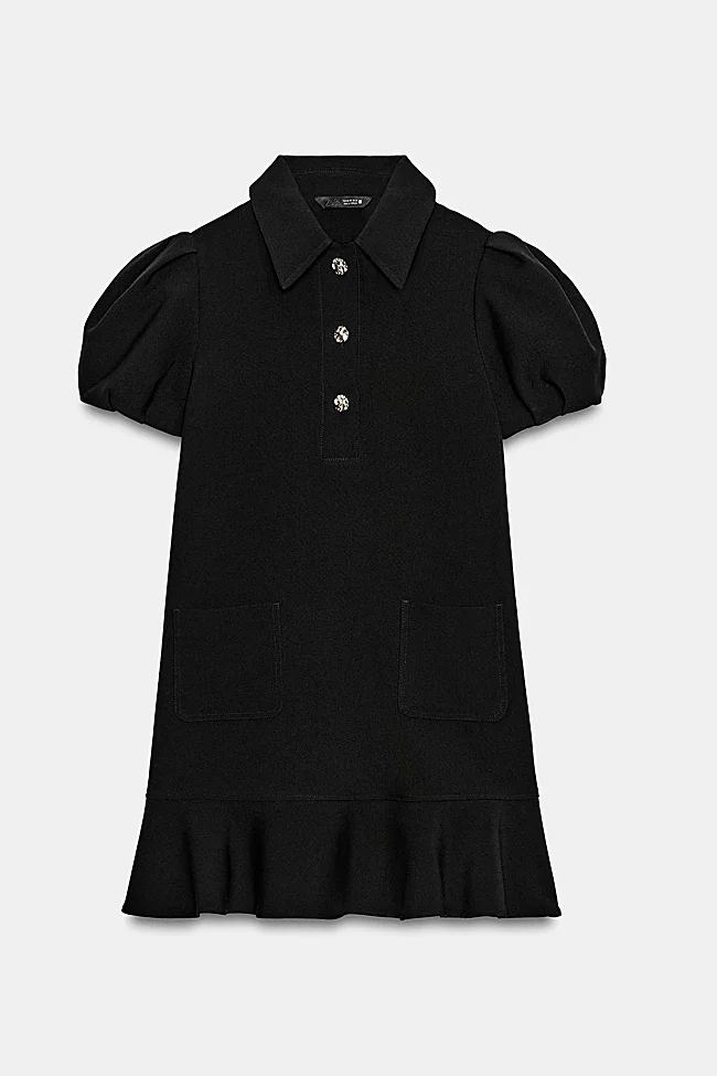 Robe noire Zara (35,99 euros) :